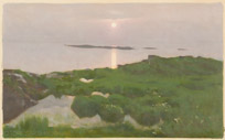 90-tallet, 44 x 27 cm., Olje på lerret, usignert.